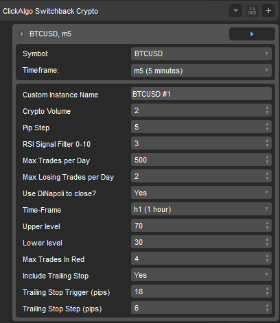ctrader bitcoin parameters